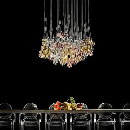Modern black glass ball led pendant lamps for kitchen dining room