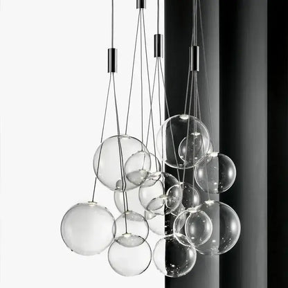 Modern black glass ball led pendant lamps for kitchen dining room