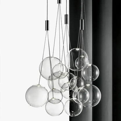 Modern black glass ball led pendant lamps for kitchen dining room