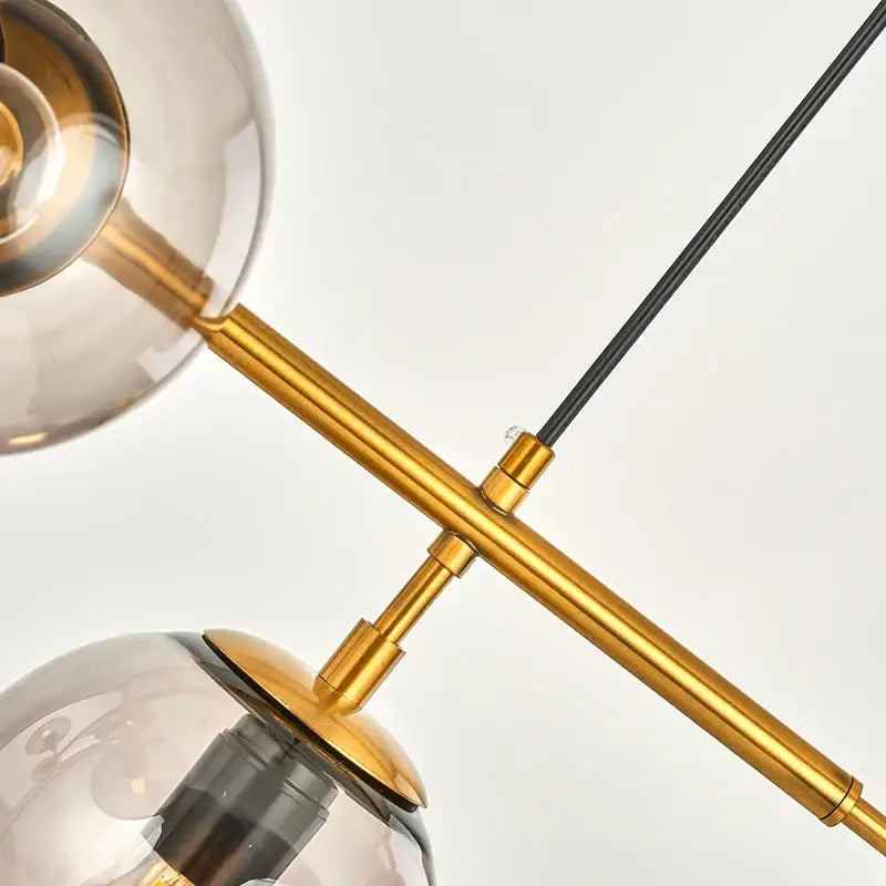 Modern black glass ball pendant lamps dining room chandelier