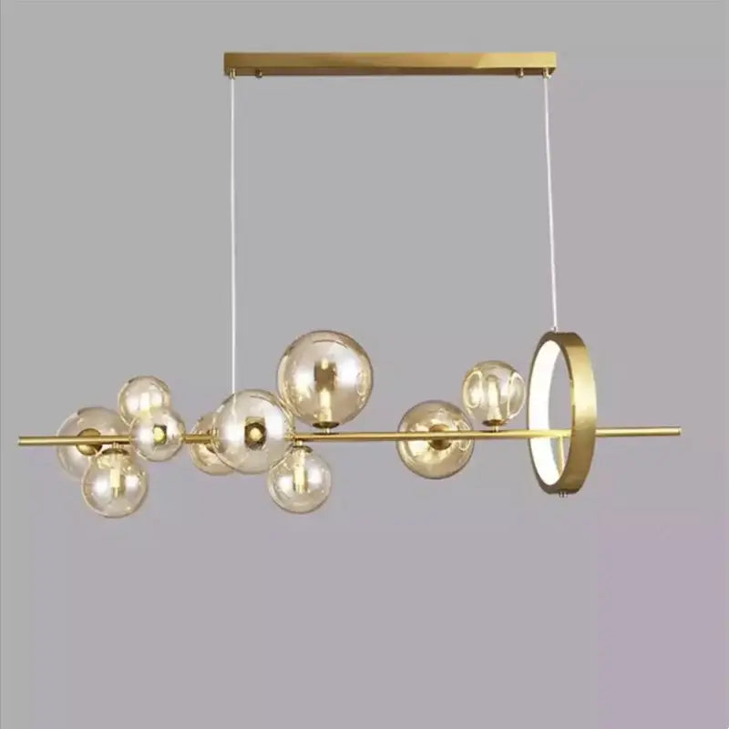 Modern black glass ball pendant lamps dining room chandelier