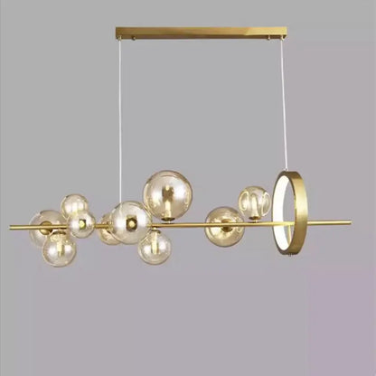 Modern black glass ball pendant lamps dining room chandelier