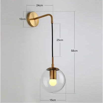 Modern black glass ball pendant light living room chandelier