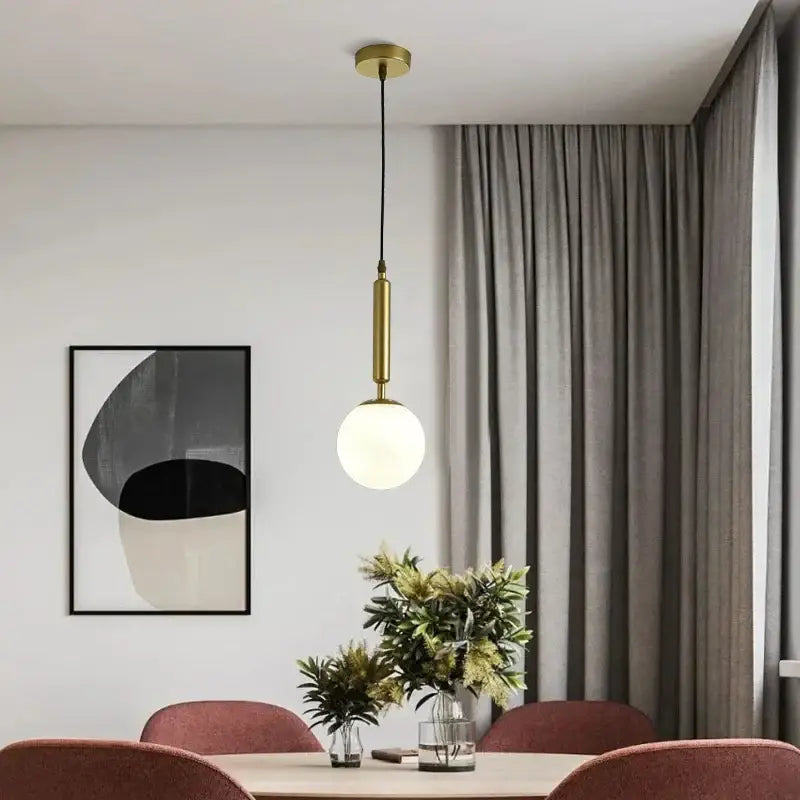 Modern black glass ball pendant lights dining room set of 4