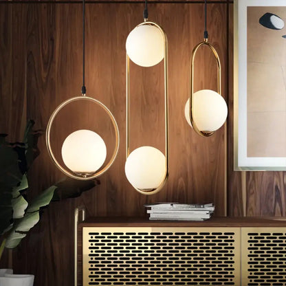 Modern black glass ball pendant lights dining room set of 4