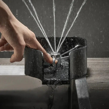 Modern black glass cup washer kitchen sink rinser