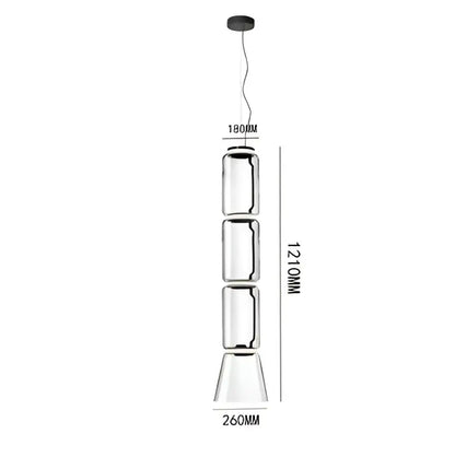 Modern black glass led pendant light for dining room