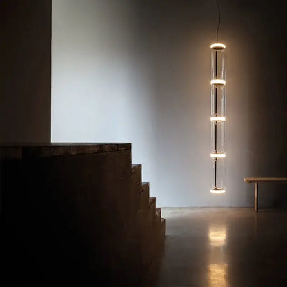Modern black glass led pendant light for dining room