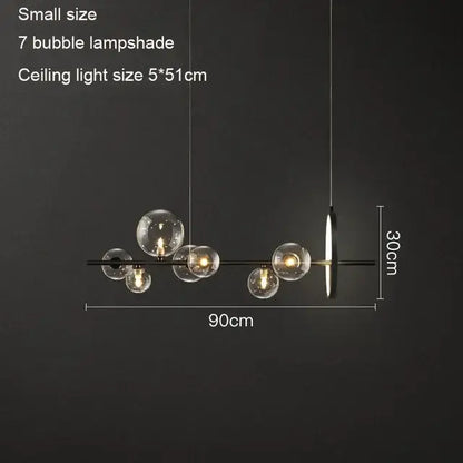 Modern black glass ring pendant light – dining room chandelier