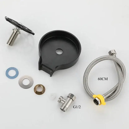 Modern black glass rinser sink – kitchen automatic cup washer