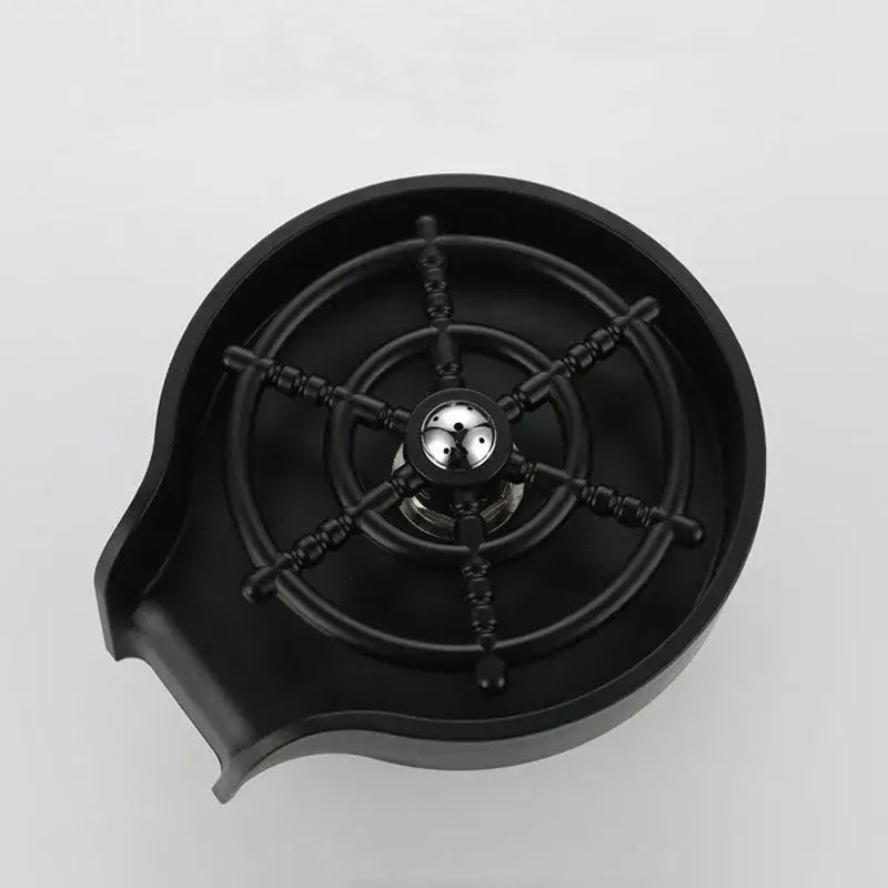 Modern black glass rinser sink – kitchen automatic cup washer