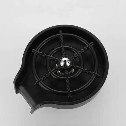 Modern black glass rinser sink – kitchen automatic cup washer