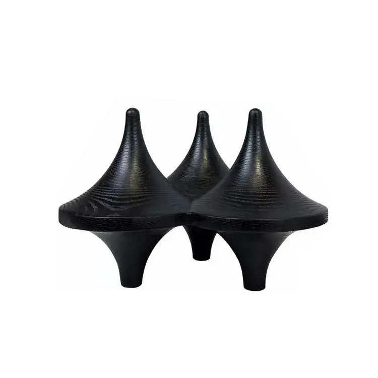 Modern black glossy geometric gyroscope living room decor