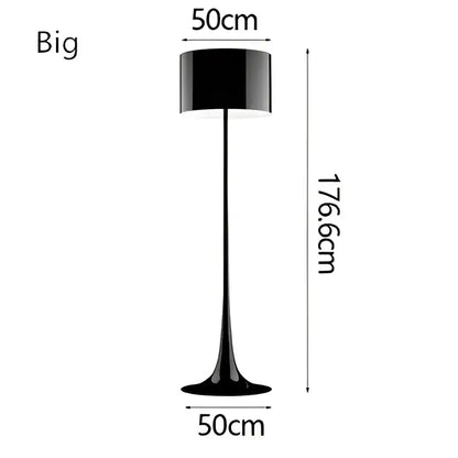 Modern black glossy design mushroom floor lamp for living room