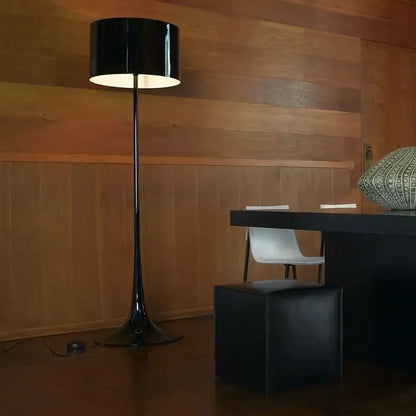 Modern black glossy design mushroom floor lamp for living room