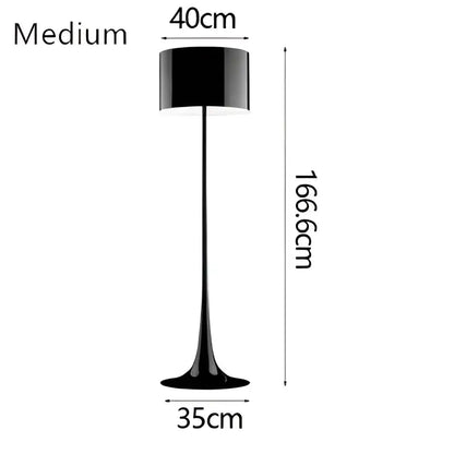 Modern black glossy design mushroom floor lamp for living room