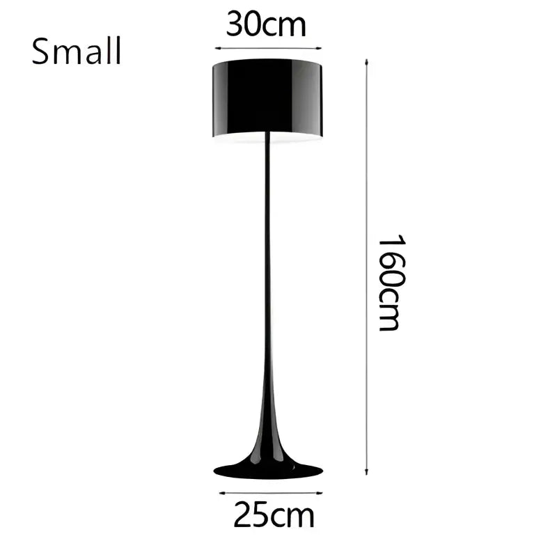 Modern black glossy design mushroom floor lamp for living room
