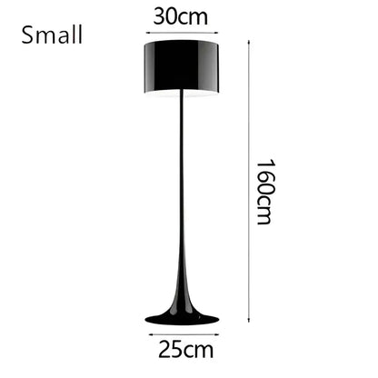 Modern black glossy design mushroom floor lamp for living room