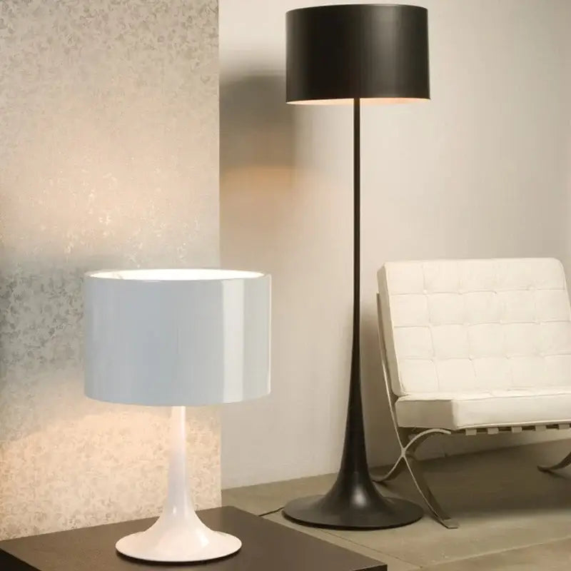 Modern black glossy design mushroom floor lamp for living room