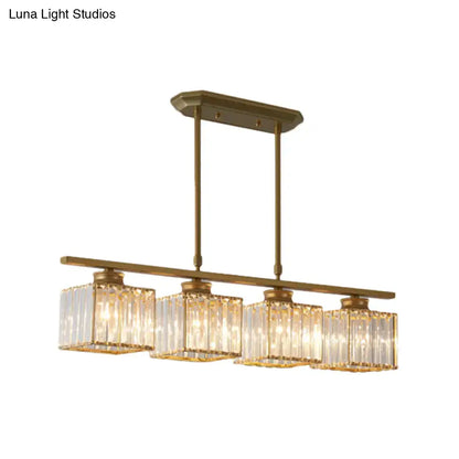 Modern black & gold 3-light crystal chandelier dining room e26 bulb base