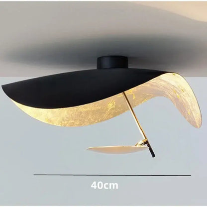 Modern black & gold abstract pendant lamp dining room sculptural design