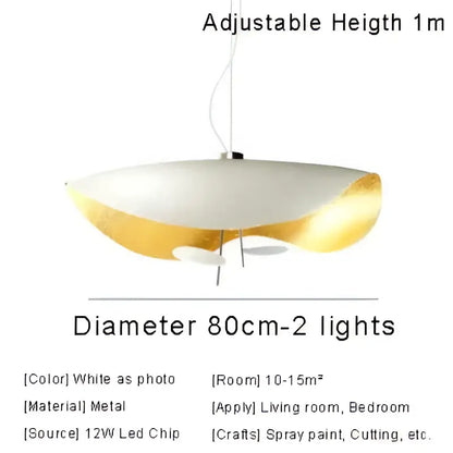 Modern black & gold abstract pendant lamp dining room sculptural design
