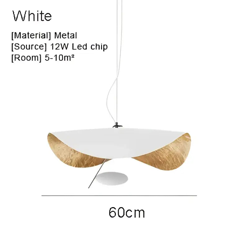 Modern black & gold abstract pendant light dining room sculptural lamp