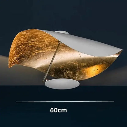 Modern black & gold abstract pendant light dining room sculptural lamp