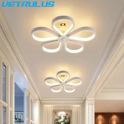 Modern black & gold acrylic flower twisted ceiling lamp living room