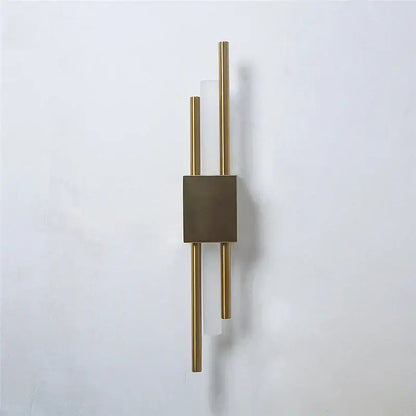 Modern black & gold acrylic pipe wall lamp bedroom sconce