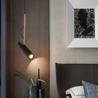 Modern black & gold adjustable led track light for kitchen island