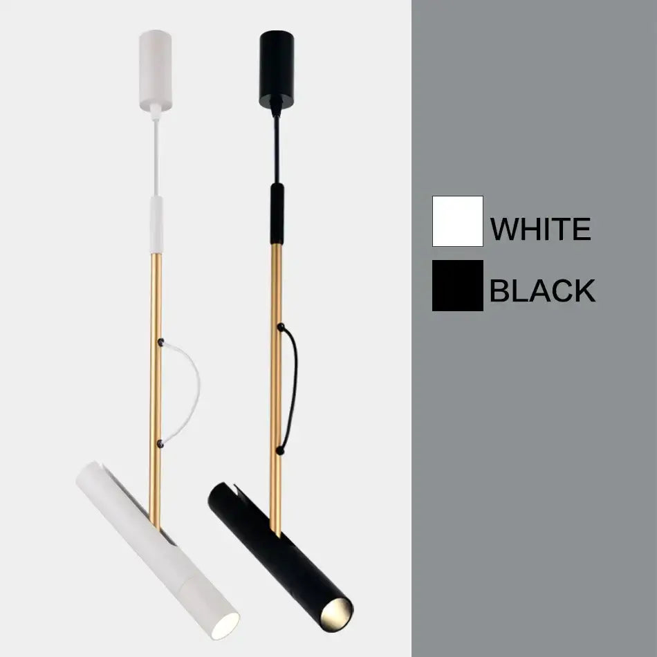 Modern black & gold adjustable led track light for kitchen island