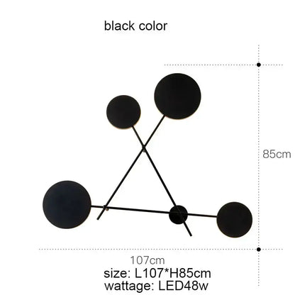 Modern black & gold adjustable rotating led wall sconce bedroom light