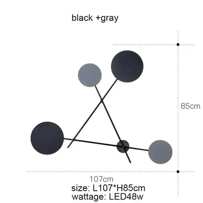 Modern black & gold adjustable rotating led wall sconce bedroom light