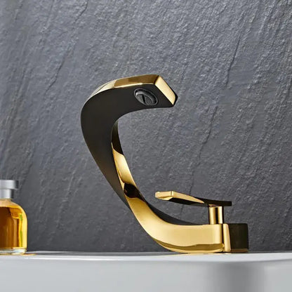 Modern black & gold basin faucet bathroom mixer tap