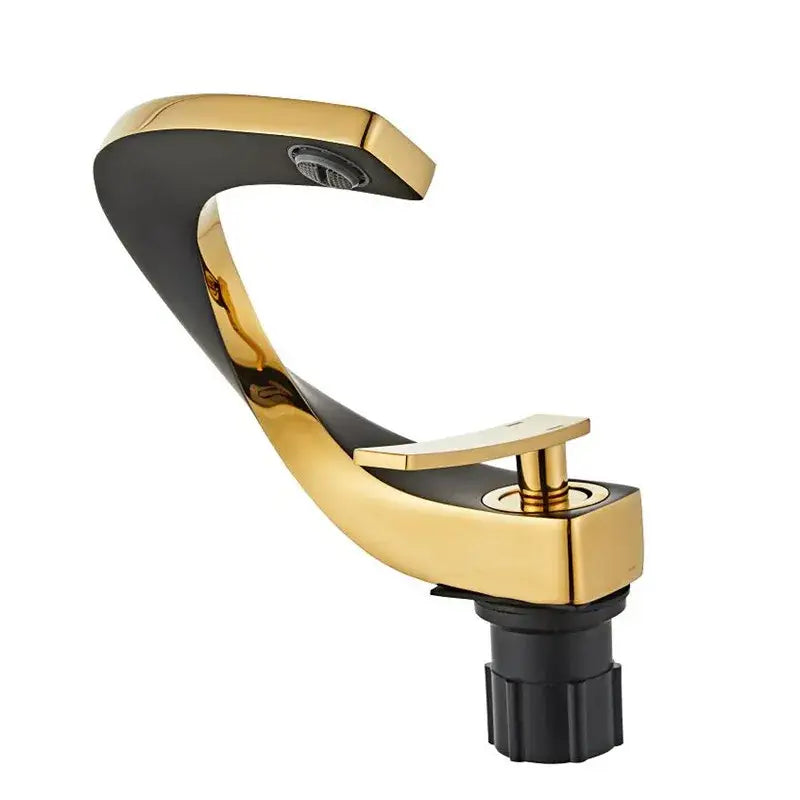 Modern black & gold basin faucet bathroom mixer tap