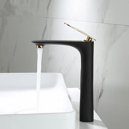 Modern black & gold basin faucet bathroom sink mixer tap