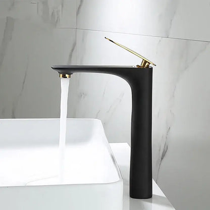 Modern black & gold basin faucet bathroom sink mixer tap