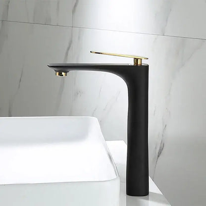 Modern black & gold basin faucet bathroom sink mixer tap