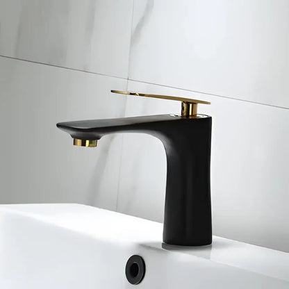 Modern black & gold basin faucet bathroom sink mixer tap