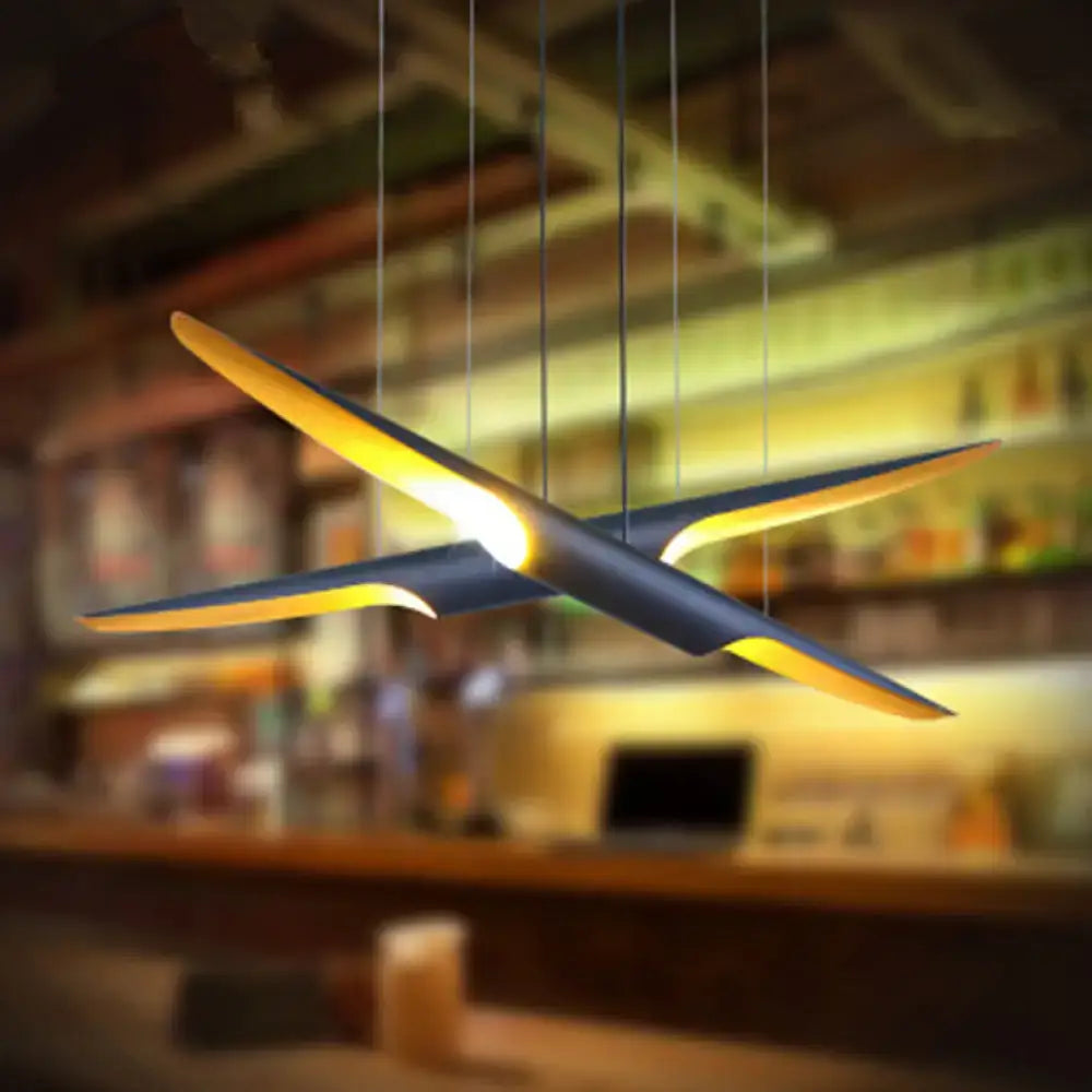 Modern black & gold bias cut tube pendant light kitchen island