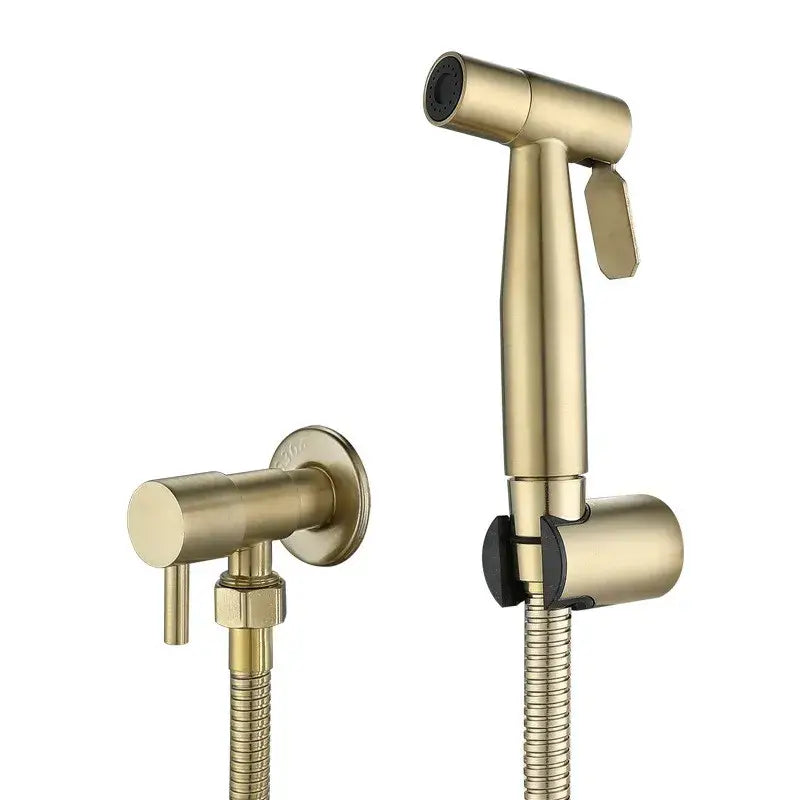 Modern black & gold bidet sprayer set bathroom handheld faucet