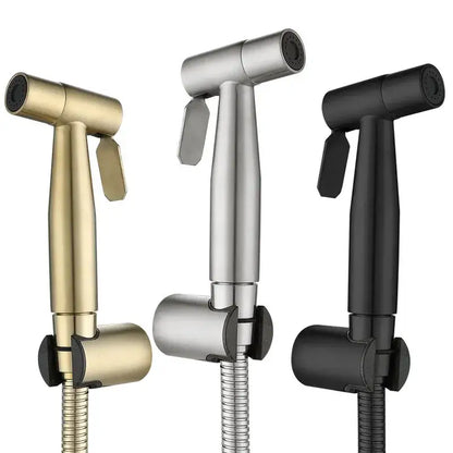 Modern black & gold bidet sprayer set bathroom handheld faucet