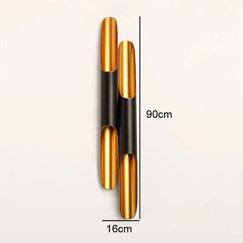 Modern black & gold blade pendant light dining room