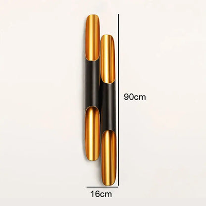 Modern black & gold blade pendant light dining room
