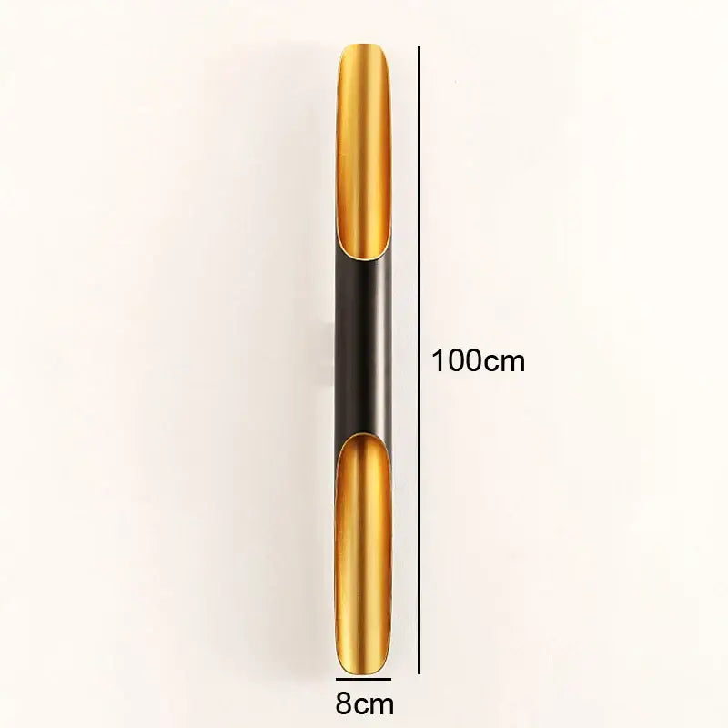 Modern black & gold blade pendant light dining room