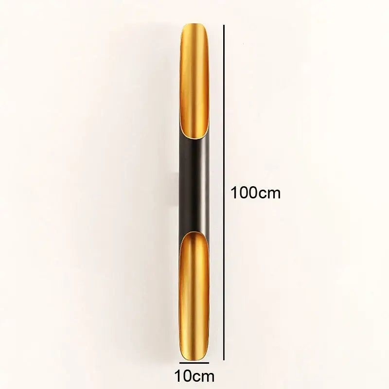 Modern black & gold blade pendant light dining room