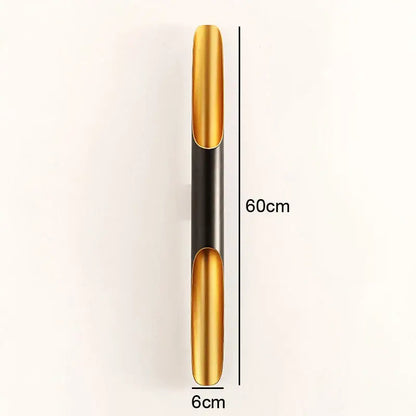 Modern black & gold blade pendant light dining room
