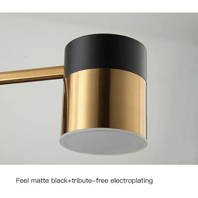 Modern black & gold branch led chandelier living room light