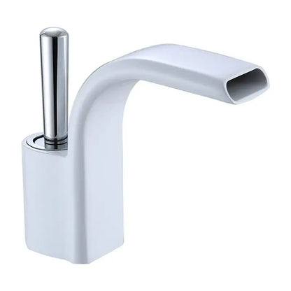 Modern black & gold brass waterfall basin faucet bathroom sink tap